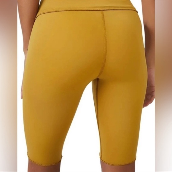 FREE People Yellow Mustard Heart Rate Biker Shorts Size Small in Alchemy - Picture 8 of 15